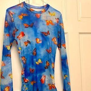 Sheer butterfly dress